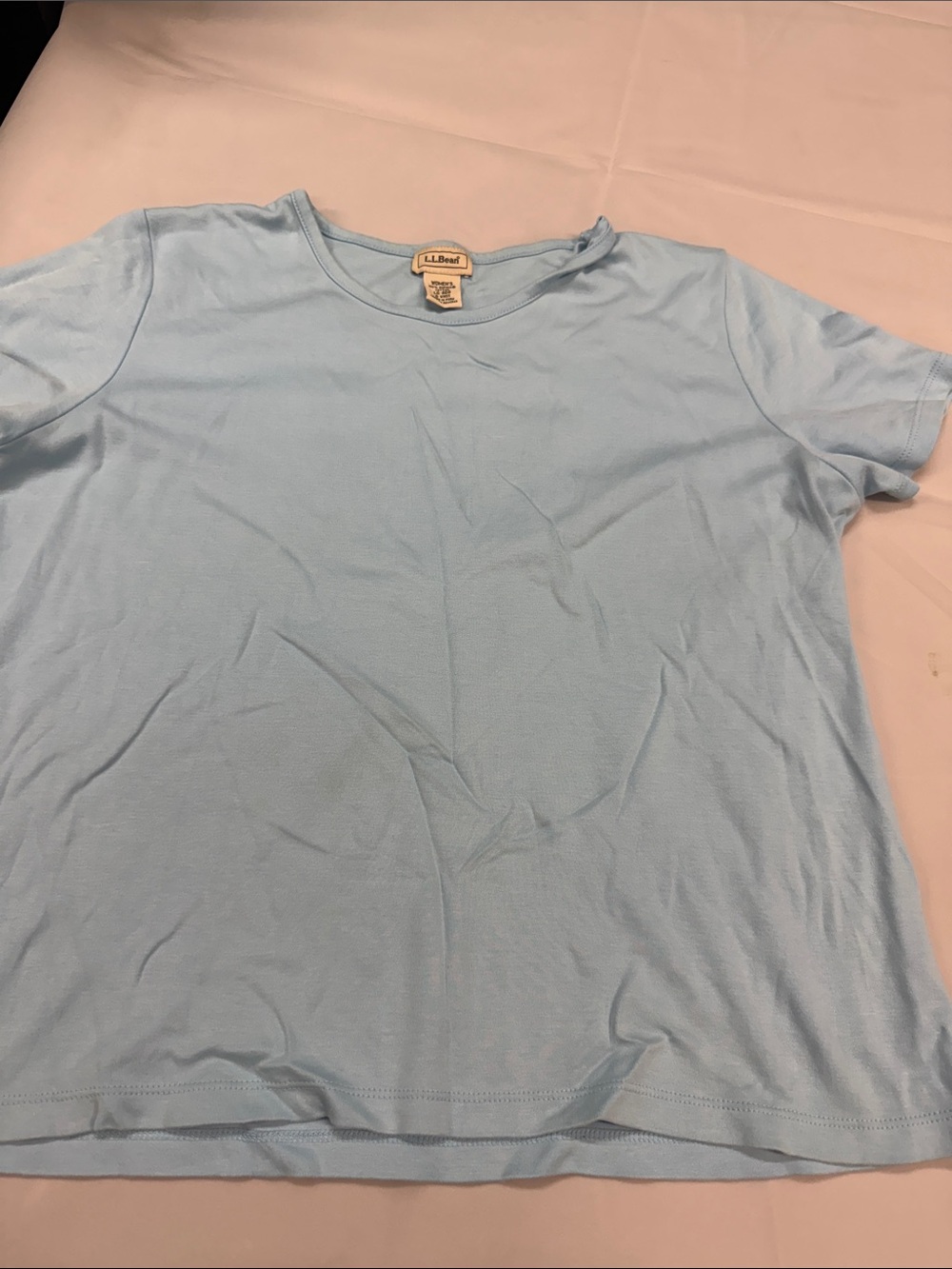 L.L. Bean Men’s Short-Sleeve Crewneck Tee - Pale Blue